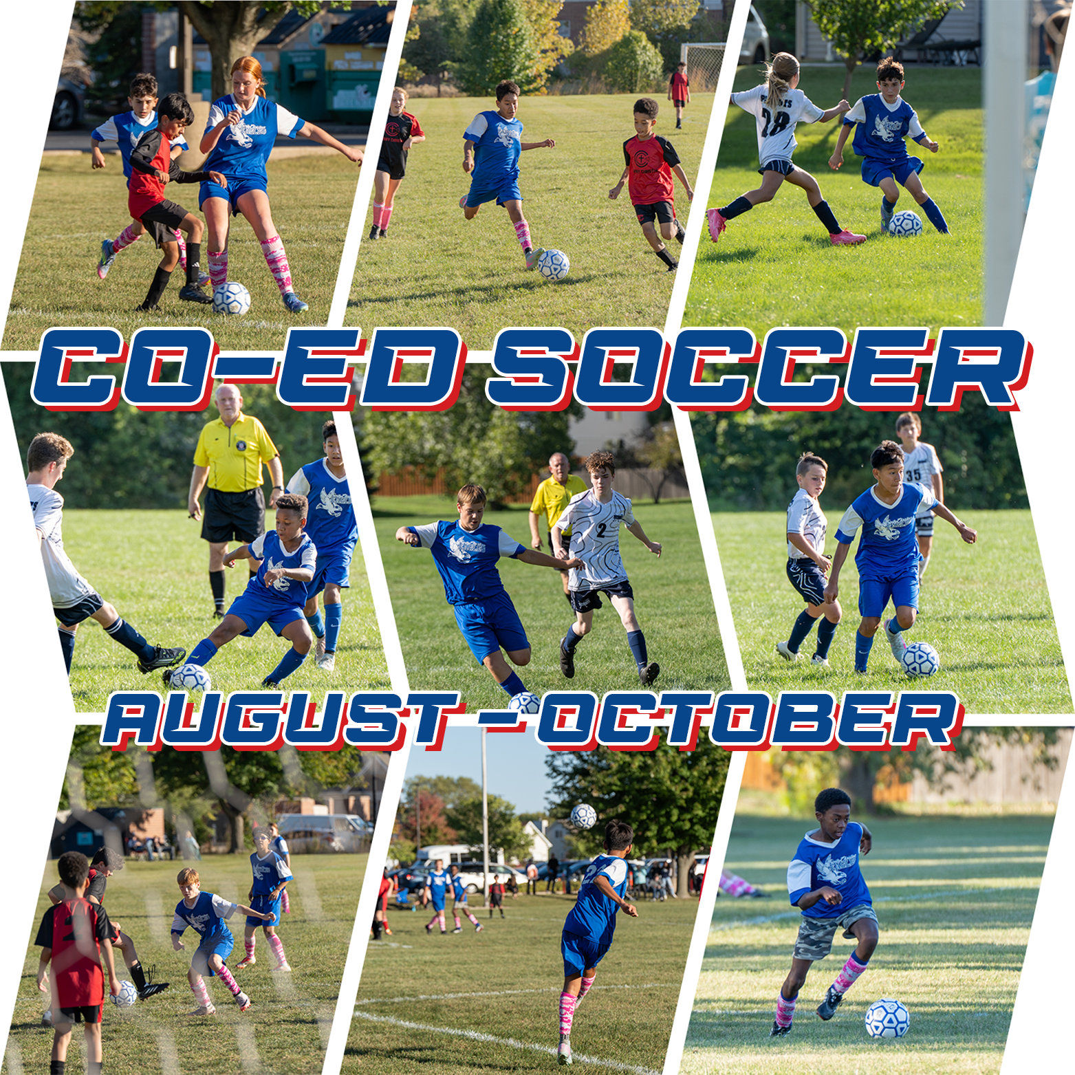 Co-Ed Soccer season runs from August to October